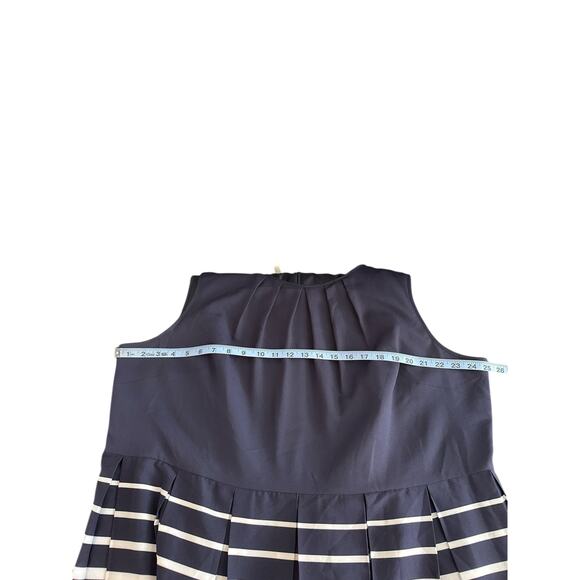 Talbots Blue and White A-Line Midi Dress - Picture 10 of 12